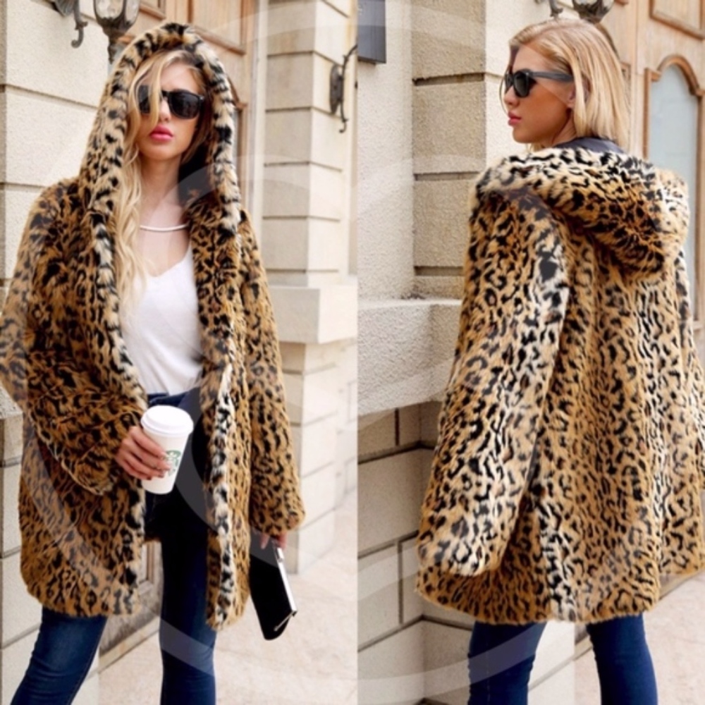 Tobie Leopard Print Hooide Jacket - image 3